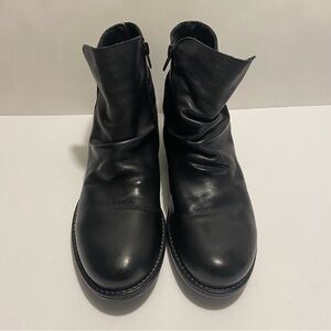 Avellini Black Leather Ankle Booties